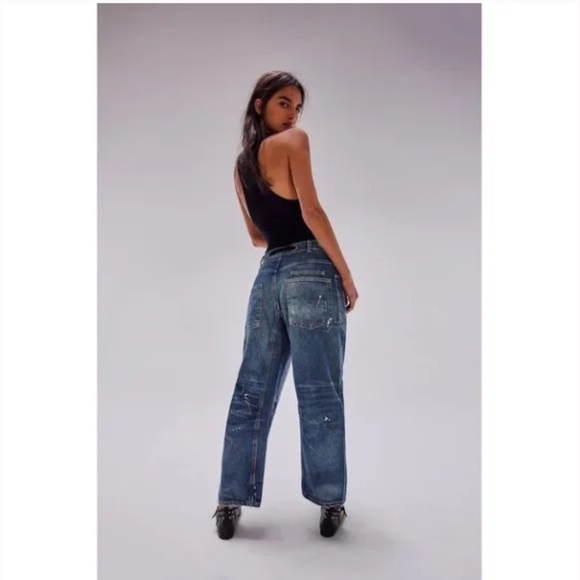 Free People We The Free Moxie Pull On Barrel Jeans 24 NWOT - Picture 3 of 15